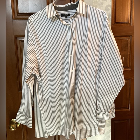 Lafayette 148 New York Tops - Lafayette 148 New York Women's Striped White and Black Shirt